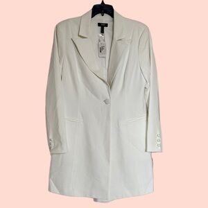 Aidan Mattox Ivory Tuxedo Cocktail Mini Dress